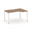 Style Project Стол рабочий эргоном. SN-6P.SPA-012(R) Дуб Табак/Металл Белый 1580*700/980*750