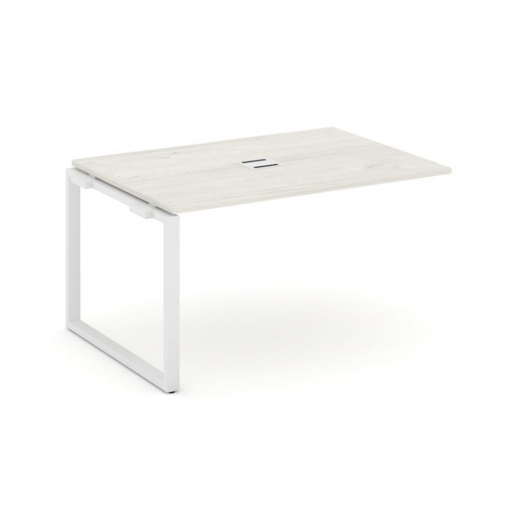 Style Project Проходной наб. элем. перег. стола SN-6O.NSPRG-004 Дуб Наварра/Металл Белый 1580*980*75