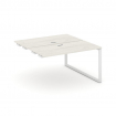 Style Project Стол-приставка к опор. элем. SN-6O.DPRS-002 Дуб Наварра/Металл Белый 1180*1232*750