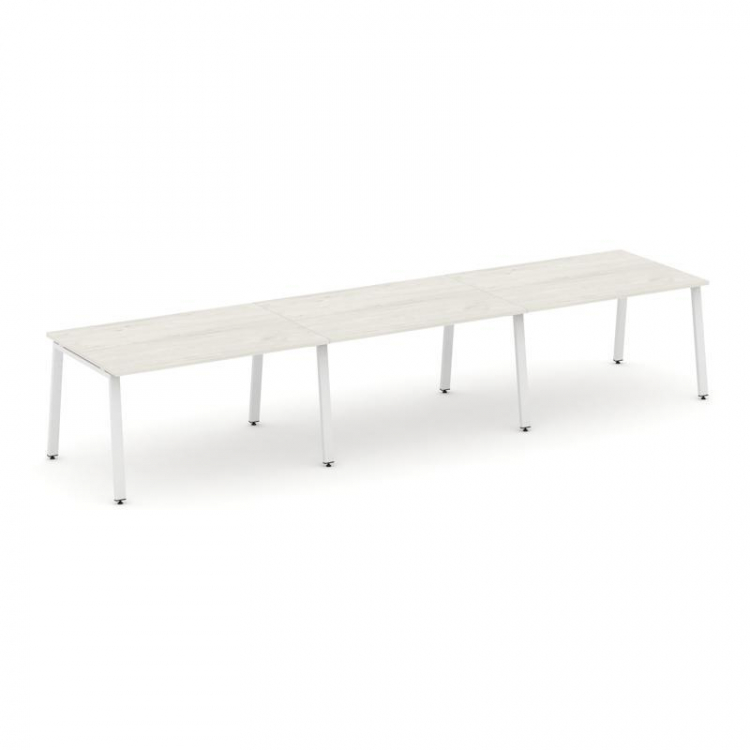 Style Project Стол переговорный SN-6A.SPRG-024.3 Дуб Наварра/Металл Белый 4740*980*750