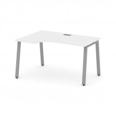 Style Project Стол рабочий эргоном. SN-6A.SPA-011(L) Белый/Металл Серый 1380*700/980*750
