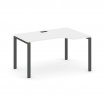 Style Project Стол рабочий эргоном. SN-6P.SPA-021(R) Белый/Металл Антрацит 1380*800/980*750