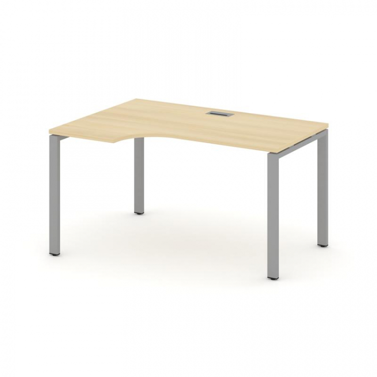 Style Project Стол рабочий эргоном. SN-6P.SPA-002(L) Акация Лорка/Металл Серый 1580*600/980*750