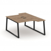Style Project Рабочая станция эргоном. SN-6T1.DRPA-021 Дуб Табак/Металл Черный/Заглушка Пластик Черн