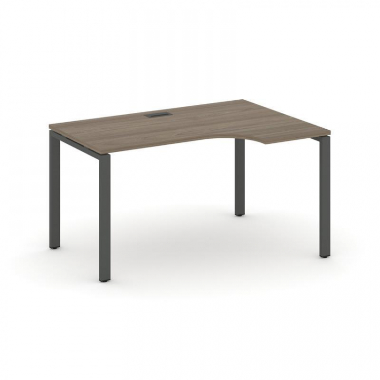 Style Project Стол рабочий эргоном. SN-6P.SPA-011(R) Вяз Благородный/Металл Антрацит 1380*700/980*75