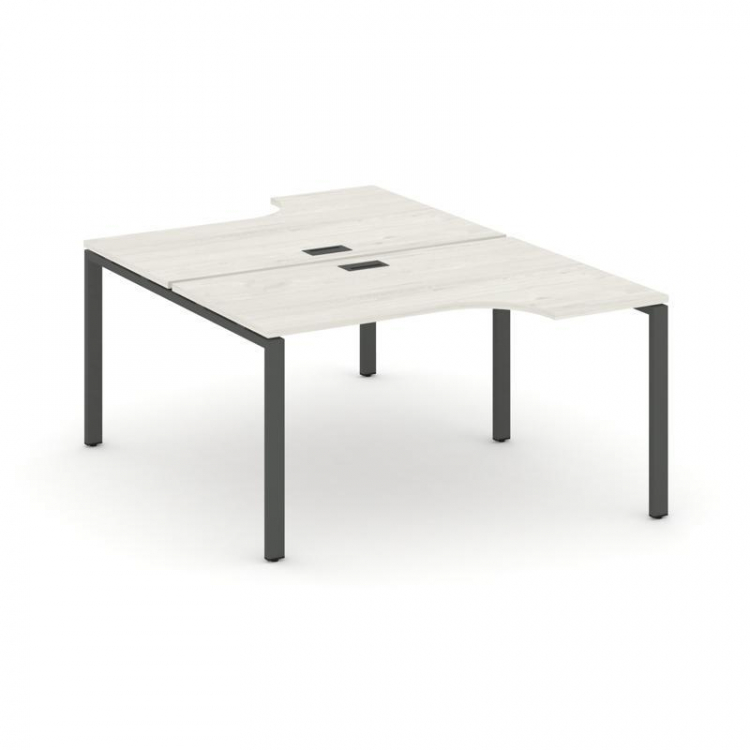 Style Project Рабочая станция эргоном. SN-6P.DRPA-012 Дуб Наварра/Металл Антрацит 1580*1432/1992*750