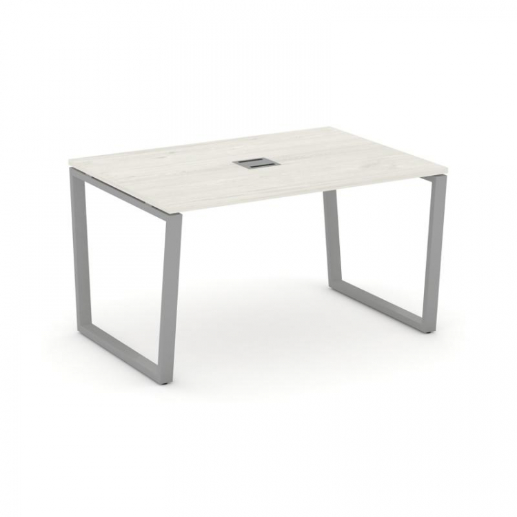 Style Project Стол переговорный SN-6T2.SPRG-003 Дуб Наварра/Металл Серый/Заглушка Металл Серый 1380*