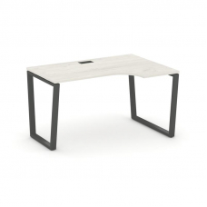 Style Project Стол рабочий эргоном. SN-6T2.SPA-001(R) Дуб Наварра/Металл Антрацит/Черный Пластик 138