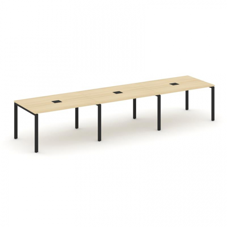 Style Project Стол переговорный SN-6P.SPRG-022 Акация Лорка/Металл Черный 3540*980*750