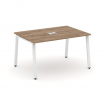 Style Project Стол переговорный SN-6A.SPRG-004 Дуб Табак/Металл Белый 1580*980*750