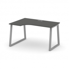 Style Project Стол рабочий эргоном. SN-6T1.SPA-011(L) Антрацит/Металл Серый/Заглушка Пластик Серебри