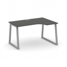 Style Project Стол рабочий эргоном. SN-6T1.SPA-012(R) Антрацит/Металл Серый/Заглушка Пластик Серебри