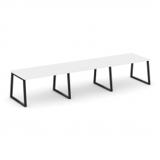 Style Project Стол переговорный SN-6T1.SPRG-021.3 Белый/Металл Черный 2940*980*750