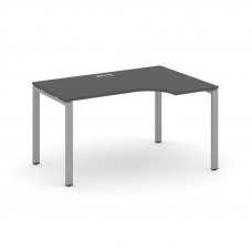 Style Project Стол рабочий эргоном. SN-6P.SPA-002(R) Антрацит/Металл Серый 1580*600/980*750