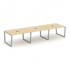 Style Project Стол переговорный SN-6T2.SPRG-053 Акация Лорка/Металл Серый/Заглушка Металл Серый 4410