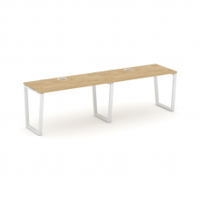 Style Project Рабочая станция 1 сторон. SN-6T2.ORS-012 Тиквуд Светлый/Металл Белый/Заглушка Пластик