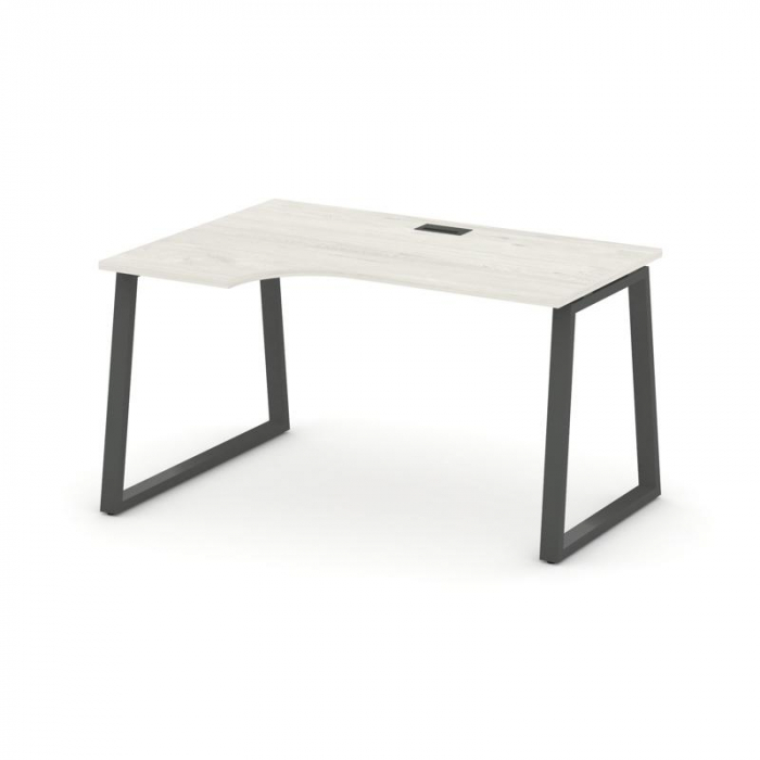 Стайл Проджект Стол рабочий эргоном. SN-6T1.SPA-002(L) Дуб Наварра/Металл Антрацит/Черный Пластик 15