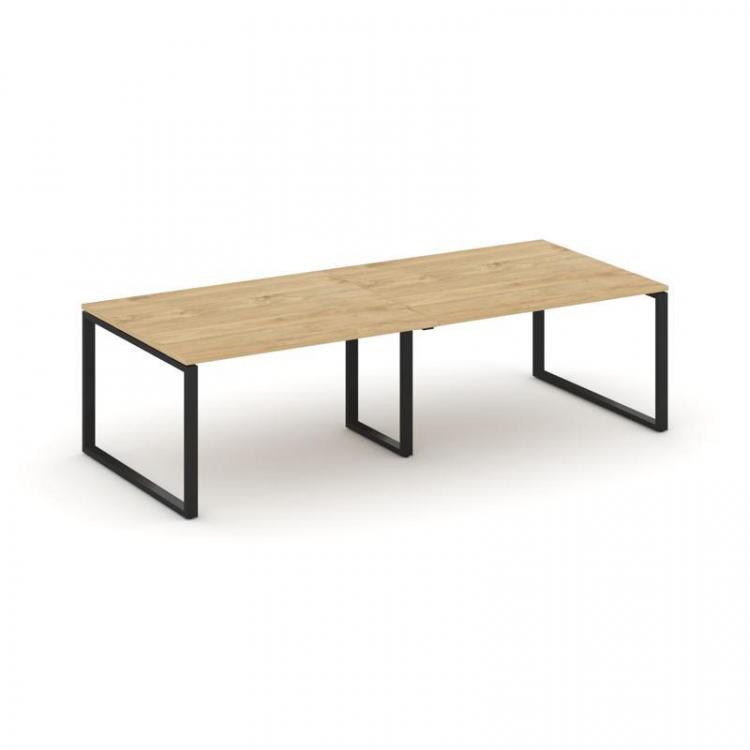 Style Project Стол переговорный SN-6O.SPRG-044.3 Тиквуд Светлый/Металл Черный 3160*1180*750