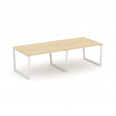 Style Project Стол переговорный SN-6T2.SPRG-043.3 Акация Лорка/Металл Белый 2760*1180*750