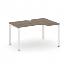 Style Project Стол рабочий эргоном. SN-6P.SPA-001(R) Вяз Благородный/Металл Белый 1380*600/980*750