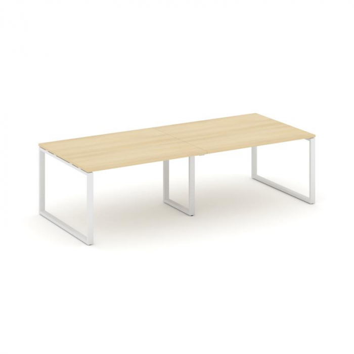 Style Project Стол переговорный SN-6O.SPRG-044.3 Акация Лорка/Металл Белый 3160*1180*750