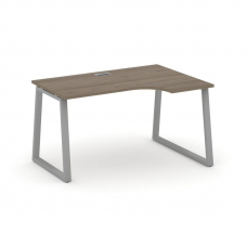 Style Project Стол рабочий эргоном. SN-6T1.SPA-012(R) Вяз Благородный/Металл Серый/Заглушка Пластик