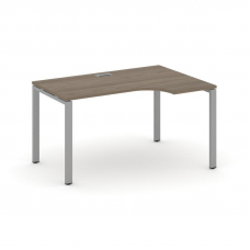 Style Project Стол рабочий эргоном. SN-6P.SPA-001(R) Вяз Благородный/Металл Серый 1380*600/980*750