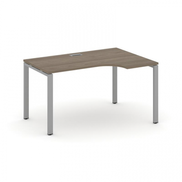 Style Project Стол рабочий эргоном. SN-6P.SPA-001(R) Вяз Благородный/Металл Серый 1380*600/980*750