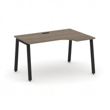 Style Project Стол рабочий эргоном. SN-6A.SPA-001(R) Вяз Благородный/Металл Черный 1380*600/980*750