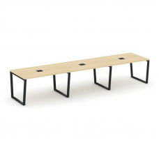 Style Project Стол переговорный SN-6T2.SPRG-023 Акация Лорка/Металл Черный/Заглушка Металл Черный 44