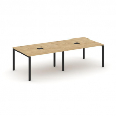 Style Project Стол переговорный SN-6P.SPRG-044 Тиквуд Светлый/Металл Черный 3160*1180*750