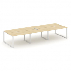 Style Project Рабочая станция 2-х сторон. SN-6O.DRS-062 Акация Лорка/Металл Белый 3540*1232*750