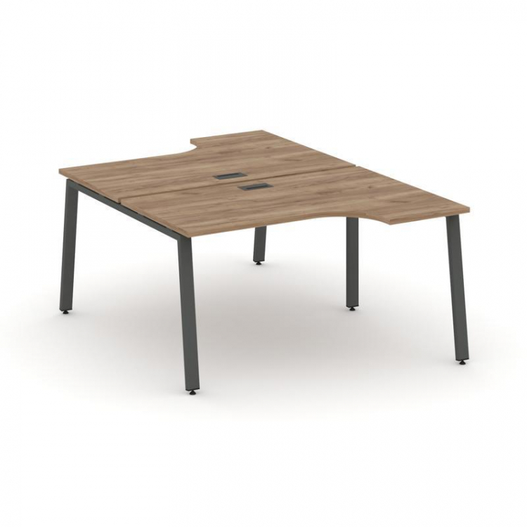 Style Project Рабочая станция эргоном. SN-6A.DRPA-011 Дуб Табак/Металл Антрацит 1380*1432/1992*750