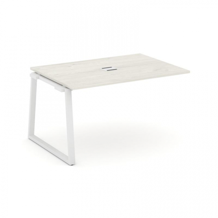 Style Project Проходной наб. элем. перег. стола SN-6T1.NSPRG-003 Дуб Наварра/Металл Белый/Заглушка М