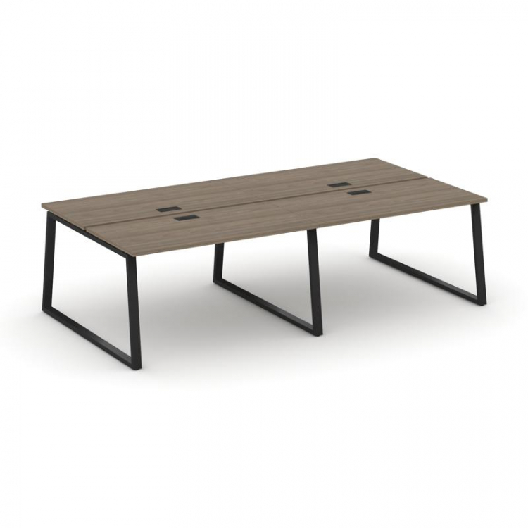 Style Project Рабочая станция 2-х сторон. SN-6T1.DRS-042 Вяз Благородный/Металл Черный/Заглушка Плас