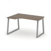 Style Project Стол рабочий эргоном. SN-6T1.SPA-021(L) Вяз Благородный/Металл Серый/Заглушка Пластик