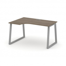 Style Project Стол рабочий эргоном. SN-6T1.SPA-021(L) Вяз Благородный/Металл Серый/Заглушка Пластик