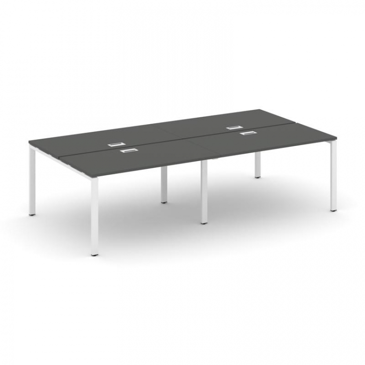 Style Project Рабочая станция 2-х сторон. SN-6P.DRS-044 Антрацит/Металл Белый 3160*1432*750