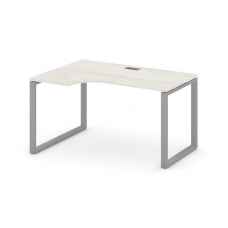 Style Project Стол рабочий эргоном. SN-6O.SPA-001(L) Дуб Наварра/Металл Серый 1380*600/980*750