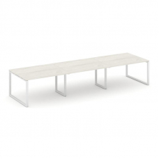 Style Project Стол переговорный SN-6O.SPRG-054.3 Дуб Наварра/Металл Белый 4740*1180*750