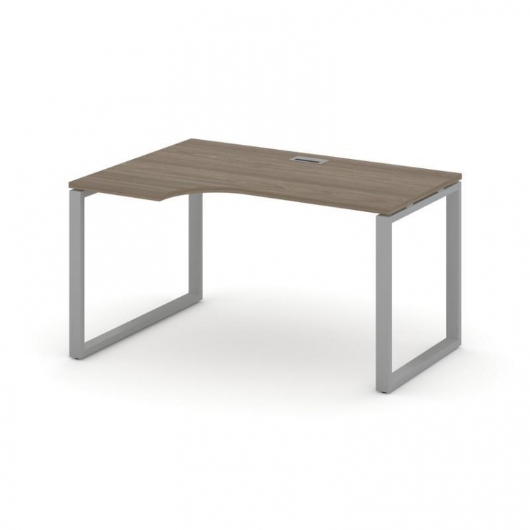 Style Project Стол рабочий эргоном. SN-6O.SPA-022(L) Вяз Благородный/Металл Серый 1580*800/980*750