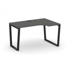 Style Project Стол рабочий эргоном. SN-6T2.SPA-002(R) Антрацит/Металл Черный/Заглушка Пластик Черный