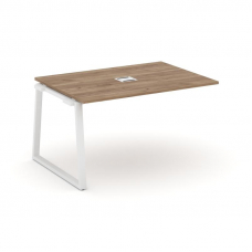 Style Project Проходной наб. элем. перег. стола SN-6T1.NSPRG-003 Дуб Табак/Металл Белый/Заглушка Мет