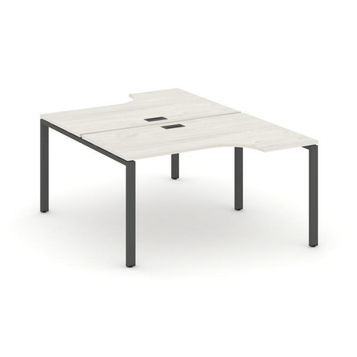 Style Project Рабочая станция эргоном. SN-6P.DRPA-021 Дуб Наварра/Металл Антрацит 1380*1632/1992*750