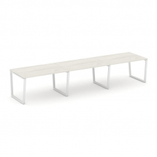 Style Project Стол переговорный SN-6T2.SPRG-023.3 Дуб Наварра/Металл Белый 4410*980*750
