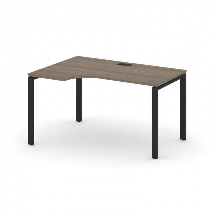 Style Project Стол рабочий эргоном. SN-6P.SPA-012(L) Вяз Благородный/Металл Черный 1580*700/980*750