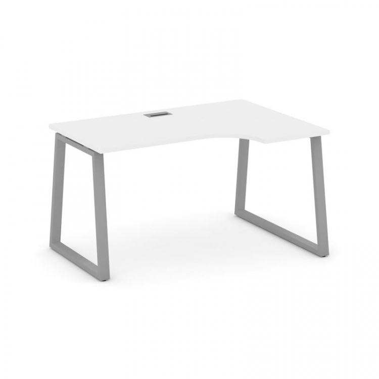 Style Project Стол рабочий эргоном. SN-6T1.SPA-022(R) Белый/Металл Серый/Заглушка Пластик Серебро 15