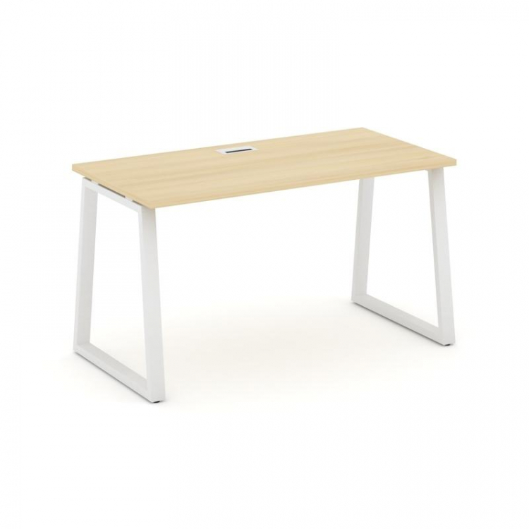 Style Project Стол письменный SN-6T1.SP-013 Акация Лорка/Металл Белый/Заглушка Пластик Белый 1380*70
