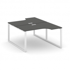 Style Project Рабочая станция эргоном. SN-6O.DRPA-002 Антрацит/Металл Белый 1580*1232/1992*750