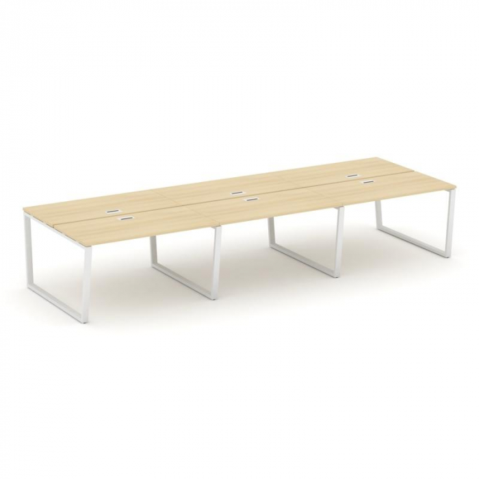 Стайл Проджект Рабочая станция 2-х сторон. SN-6T2.DRS-083 Акация Лорка/Металл Белый/Заглушка Пластик